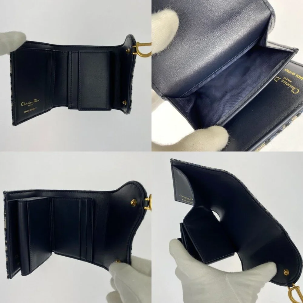 Christian Dior Trifold Wallet S5912 Ctzq M928 Blue - Picture 8 of 10